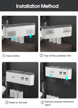 Lade das Bild in den Galerie-Viewer, Automatischer Zahnpasta Spender für das Badezimmer mit Wandhalterung | die smarte Bad Ausstattung - [product_type - selley.de