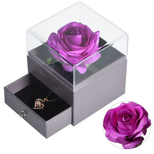 Lade das Bild in den Galerie-Viewer, Ewige Rose mit Schmuck | Geschenkbox zum Valentinstag - [product_type - selley.de