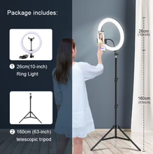 Lade das Bild in den Galerie-Viewer, Selfie Ringlicht mit Stativ - selley.de
