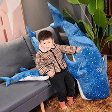 Lade das Bild in den Galerie-Viewer, XXL Plüsch-Hai Kuscheltier | Weiches Stofftier &amp; Kissen - [product_type - selley.de
