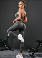 Lade das Bild in den Galerie-Viewer, 2-teiliges nahtloses Yoga-Set für Damen | Sportanzug mit High Waist Leggings - [product_type - selley.de
