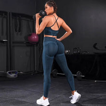 Lade das Bild in den Galerie-Viewer, 2-teiliges nahtloses Yoga-Set für Damen | Sportanzug mit High Waist Leggings - [product_type - selley.de
