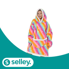 Lade das Bild in den Galerie-Viewer, Oversized Hoodie Decke mit Cartoon Designs | Die Kuscheldecke mit Ärmeln - selley.de
