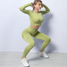 Lade das Bild in den Galerie-Viewer, Seamless Yoga Set für Damen | Leggings, Shorts und Top - [product_type - selley.de
