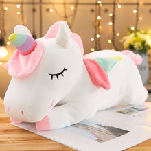 Lade das Bild in den Galerie-Viewer, XXL Einhorn Kuscheltier und Kissen - selley.de
