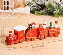 Lade das Bild in den Galerie-Viewer, Weihnachtsdekoration Zug aus Holz - selley.de
