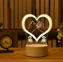 Lade das Bild in den Galerie-Viewer, 3D LED Lampe mit Valentinstags Motiven - [product_type - selley.de
