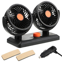 Lade das Bild in den Galerie-Viewer, Doppel Mini Ventilator fürs Auto | Luftkühlung - selley.de
