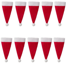 Lade das Bild in den Galerie-Viewer, Weihnachtliche Tischdekoration Weihnachtsmann Mütze für Besteck - selley.de
